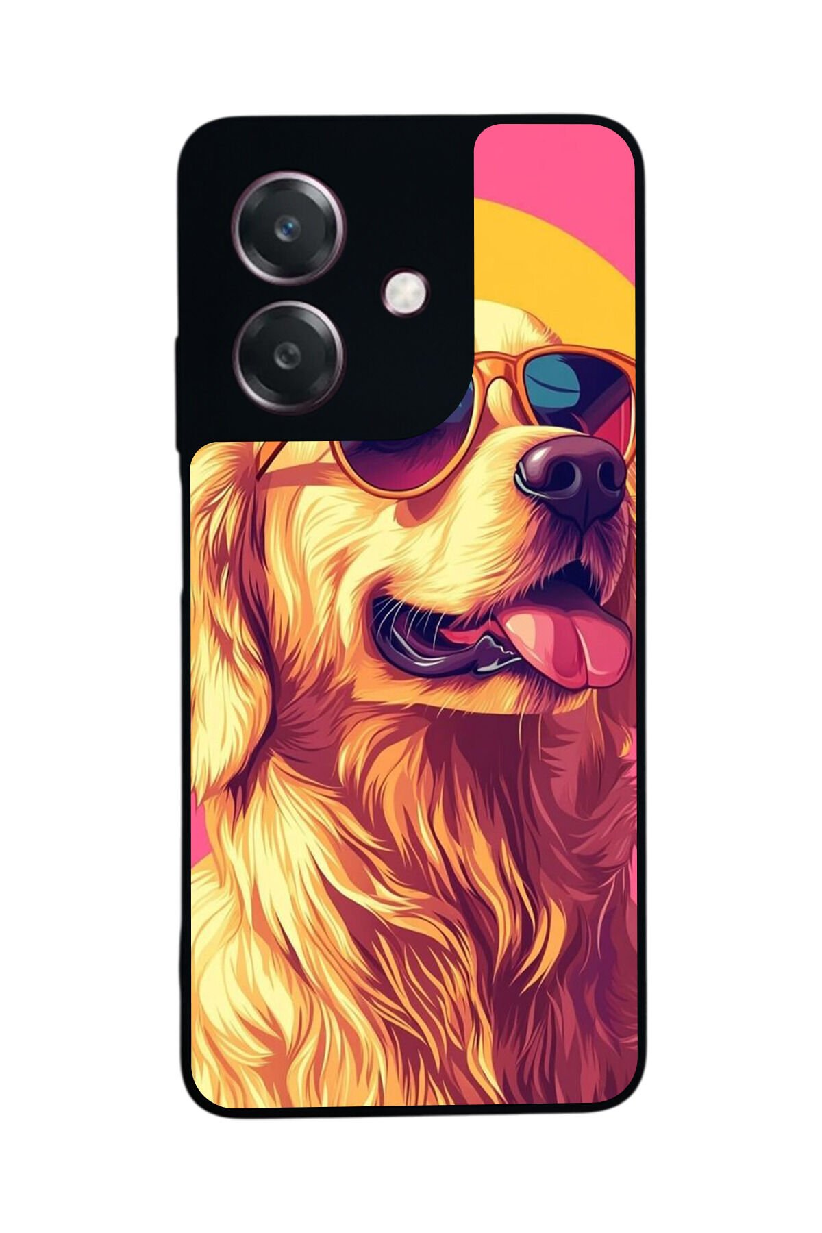 Oppo A3 5G Uyumlu Golden Kopek Tasarımlı Glossy Premium Kılıf