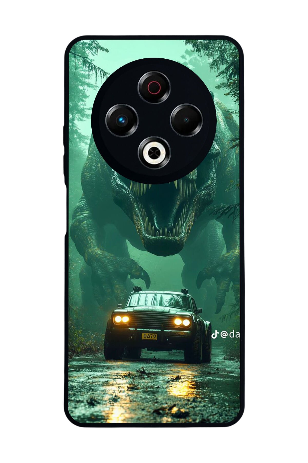 Tecno Spark 30 Uyumlu Dinazor Tasarımlı Glossy Premium Kılıf