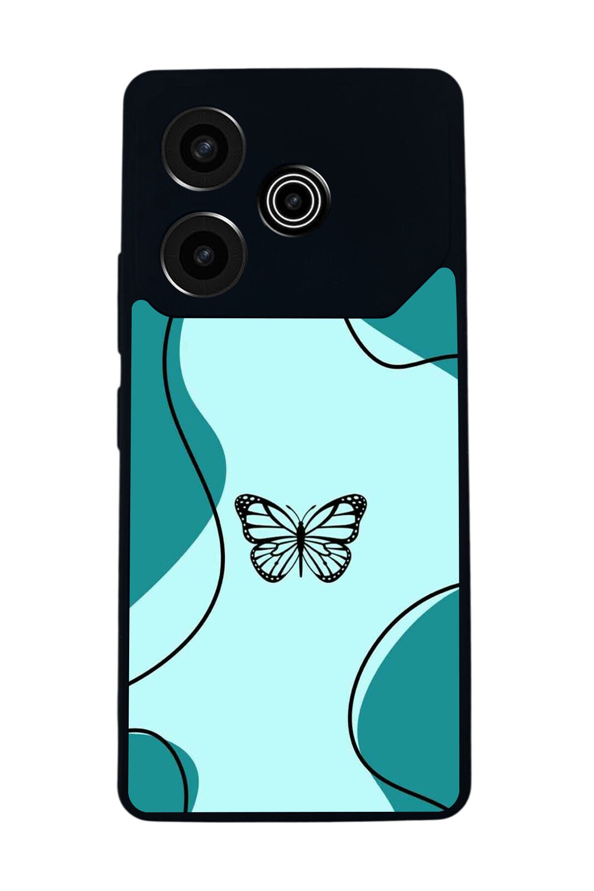 Tecno Pova 6 Uyumlu Kelebek Tasarımlı Glossy Premium Kılıf