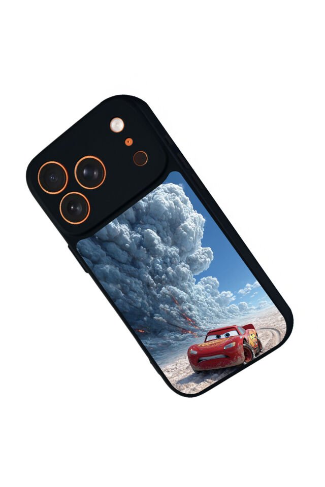 iPhone 17 Pro Uyumlu Şimsek McQueen Tasarımlı Glossy Premium Kılıf