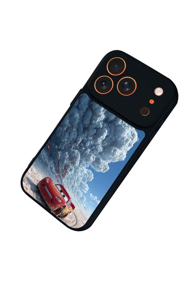 iPhone 17 Pro Uyumlu Şimsek McQueen Tasarımlı Glossy Premium Kılıf