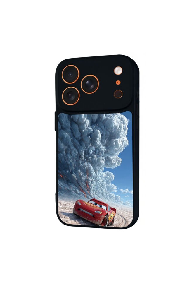 iPhone 17 Pro Uyumlu Şimsek McQueen Tasarımlı Glossy Premium Kılıf