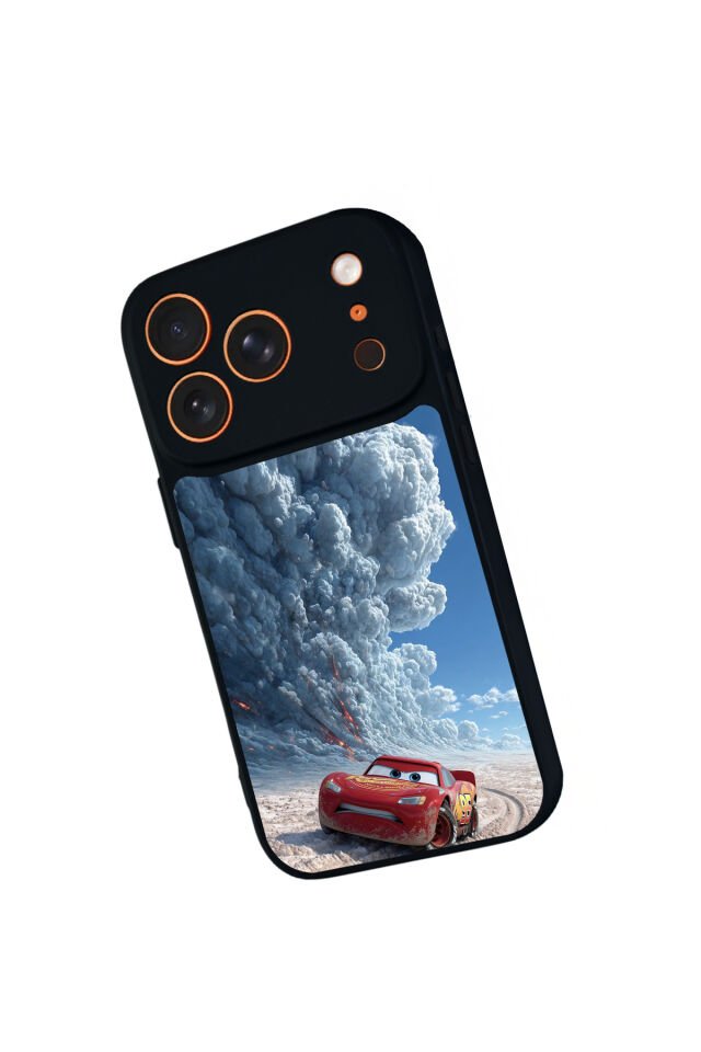 iPhone 17 Pro Uyumlu Şimsek McQueen Tasarımlı Glossy Premium Kılıf