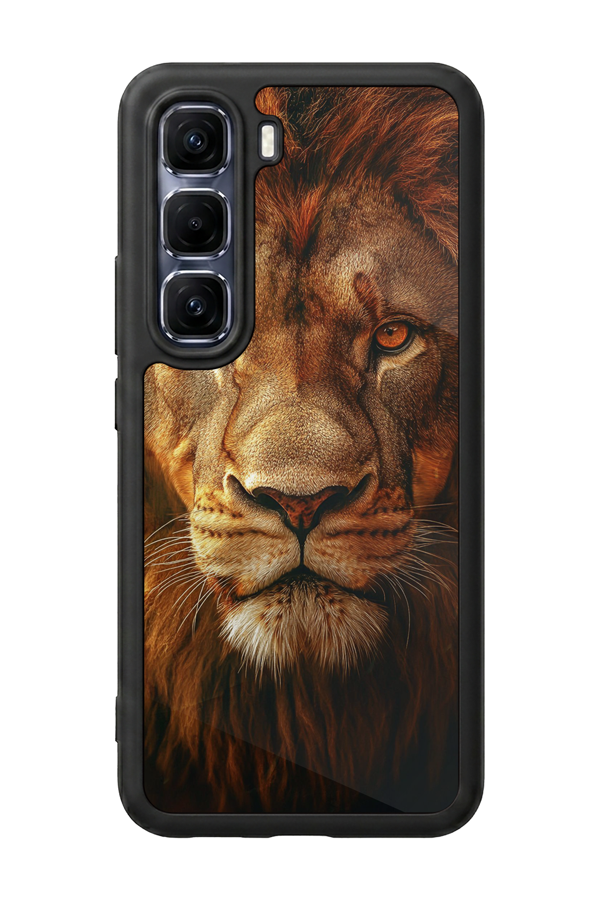 Infinix Hot 60 Pro Plus Uyumlu Aslan Tasarımlı Glossy Premium Kılıf