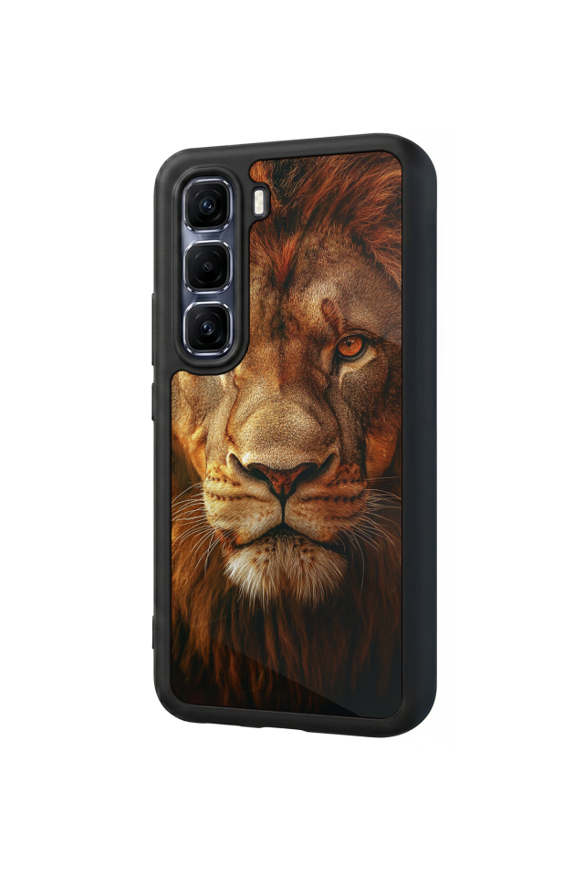 Infinix Hot 60 Pro Plus Uyumlu Aslan Tasarımlı Glossy Premium Kılıf