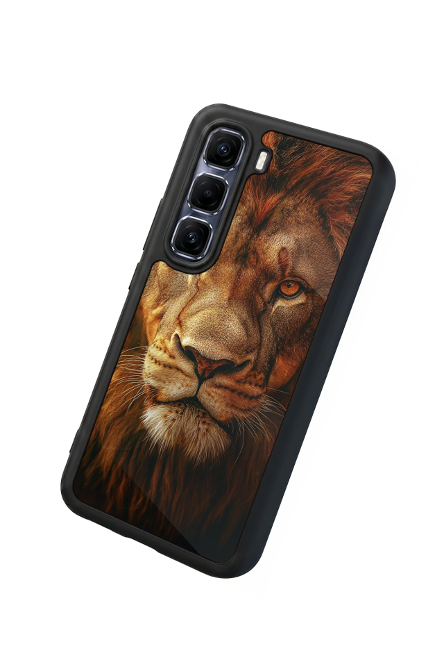 Infinix Hot 60 Pro Plus Uyumlu Aslan Tasarımlı Glossy Premium Kılıf