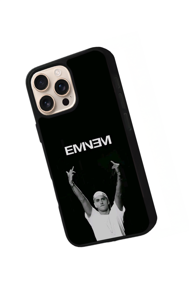 iPhone 15 Pro Max Uyumlu Eminem Tasarımlı Glossy Premium Kılıf