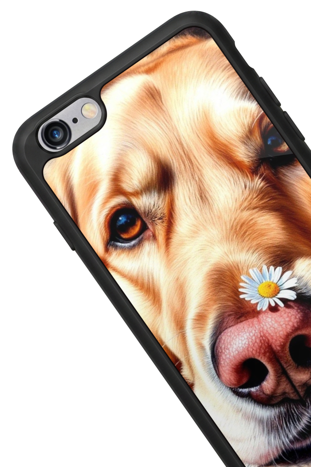 iPhone 6 Plus Uyumlu Golden Kopek Tasarımlı Glossy Premium Kılıf