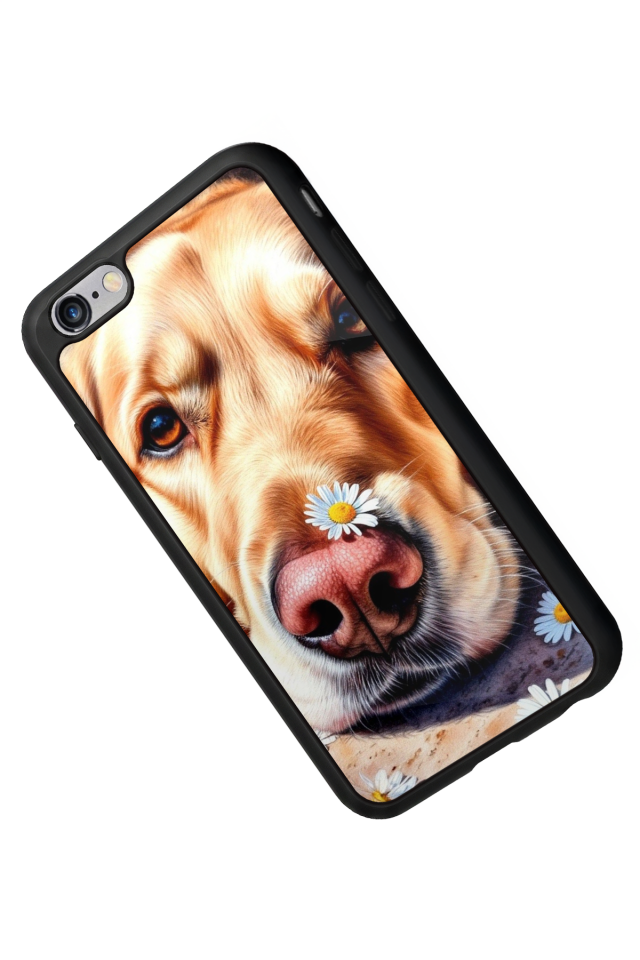 iPhone 6 Plus Uyumlu Golden Kopek Tasarımlı Glossy Premium Kılıf