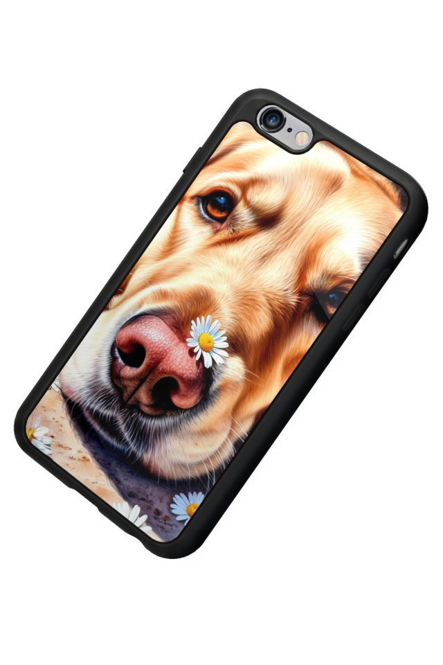 iPhone 6 Plus Uyumlu Golden Kopek Tasarımlı Glossy Premium Kılıf