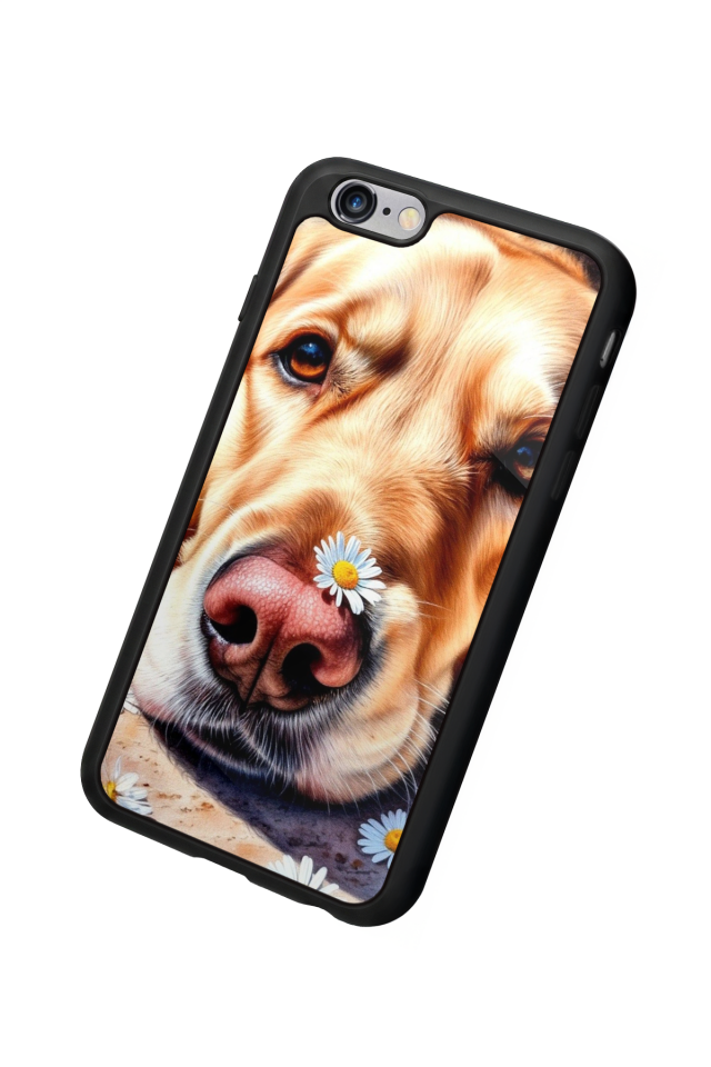 iPhone 6 Plus Uyumlu Golden Kopek Tasarımlı Glossy Premium Kılıf
