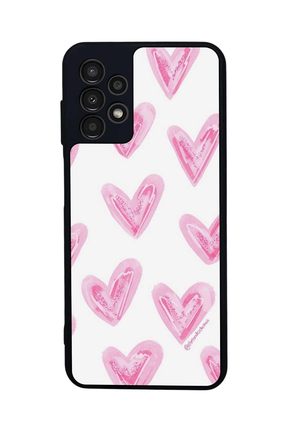 Samsung Galaxy A13 Uyumlu Kalp Love Tasarımlı Glossy Premium Kılıf