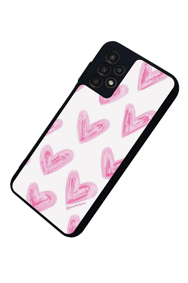 Samsung Galaxy A13 Uyumlu Kalp Love Tasarımlı Glossy Premium Kılıf