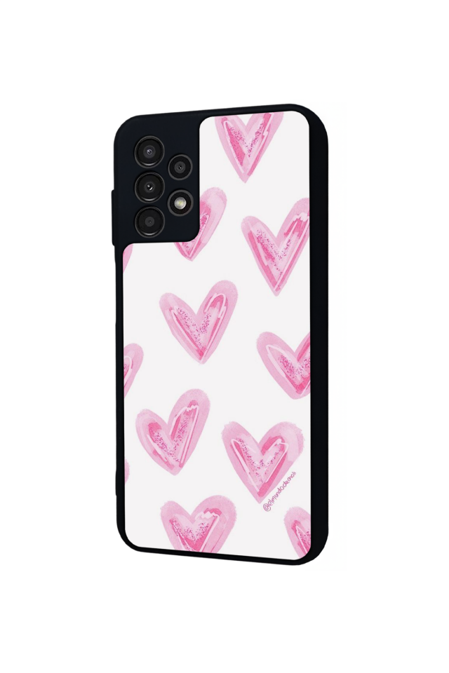 Samsung Galaxy A13 Uyumlu Kalp Love Tasarımlı Glossy Premium Kılıf