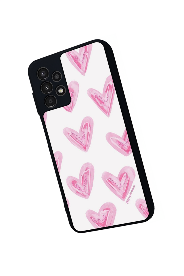 Samsung Galaxy A13 Uyumlu Kalp Love Tasarımlı Glossy Premium Kılıf