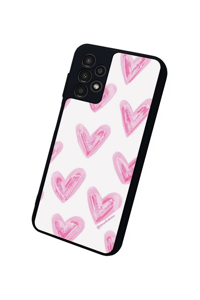 Samsung Galaxy A13 Uyumlu Kalp Love Tasarımlı Glossy Premium Kılıf