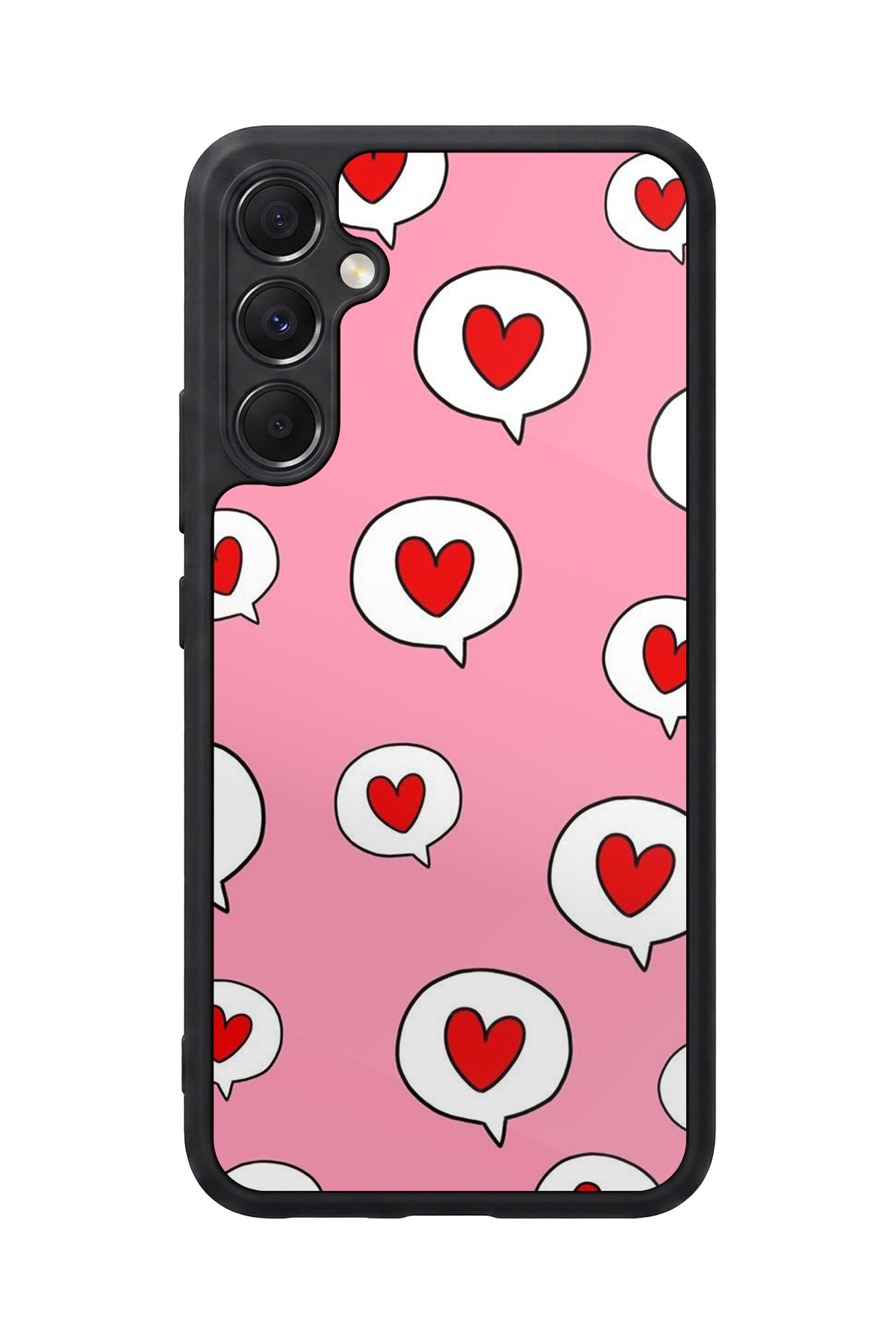 Samsung Galaxy M34 Uyumlu Kalp Love Tasarımlı Glossy Premium Kılıf