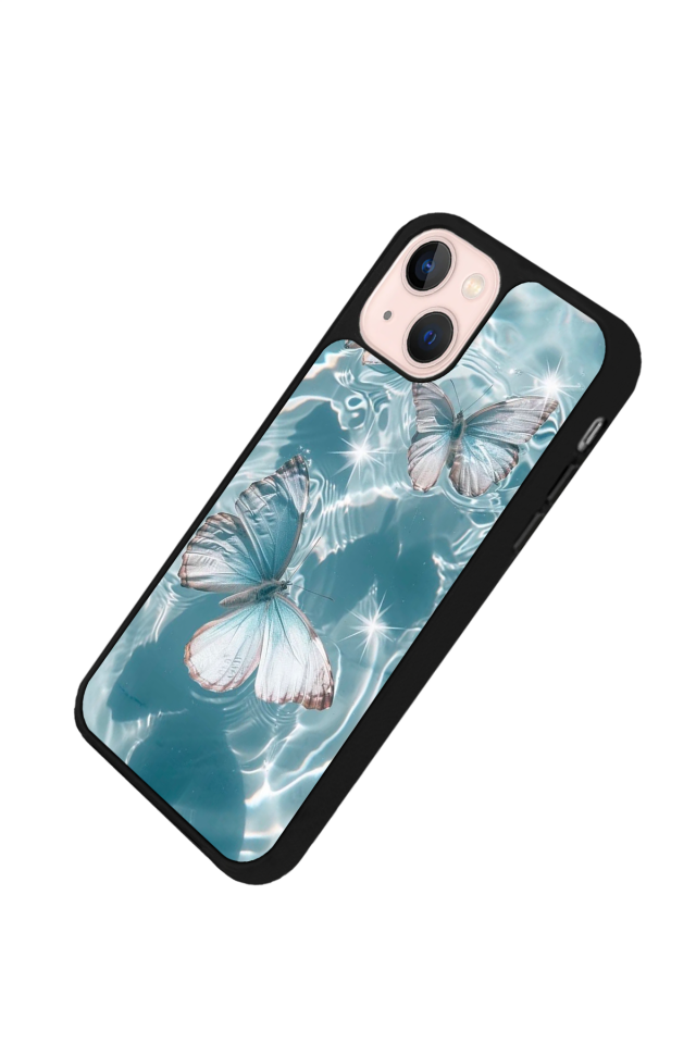 iPhone 15 Uyumlu Kelebek Tasarımlı Glossy Premium Kılıf