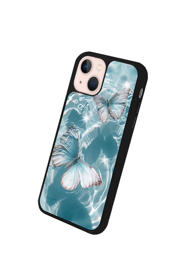 iPhone 15 Uyumlu Kelebek Tasarımlı Glossy Premium Kılıf