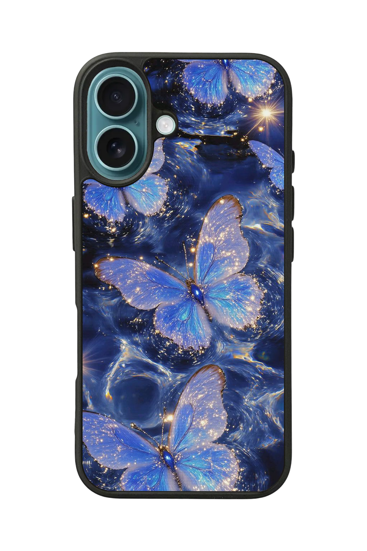 iPhone 16 Plus Uyumlu Kelebek Tasarımlı Glossy Premium Kılıf