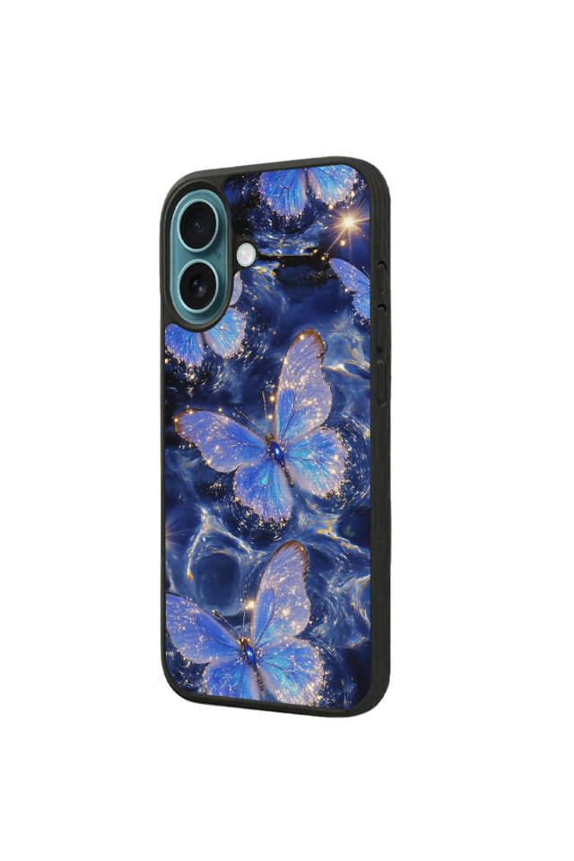 iPhone 16 Plus Uyumlu Kelebek Tasarımlı Glossy Premium Kılıf