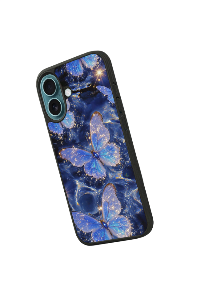 iPhone 16 Plus Uyumlu Kelebek Tasarımlı Glossy Premium Kılıf