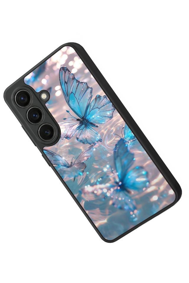 Samsung Galaxy S26 Uyumlu Kelebek Tasarımlı Glossy Premium Kılıf