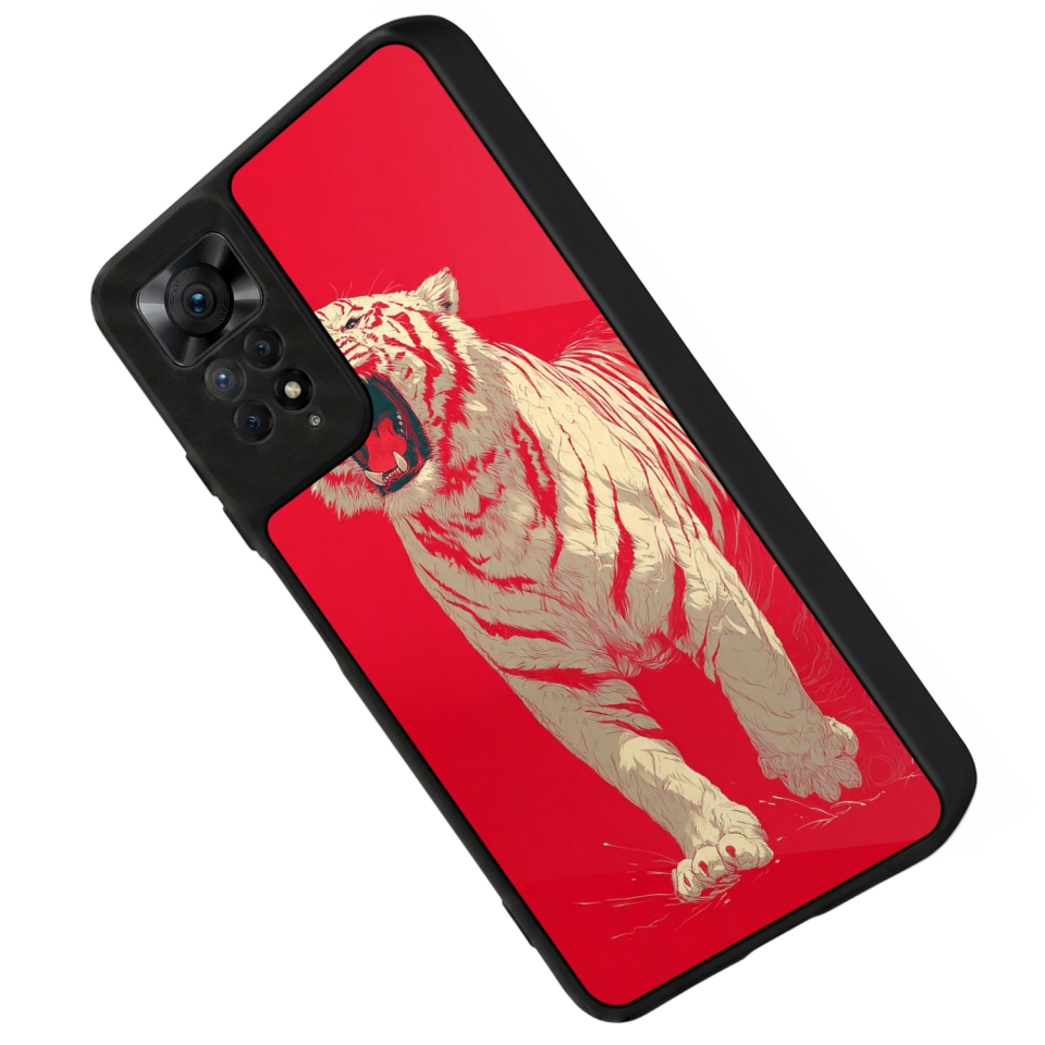 Xiaomi Redmi Note 11 Pro Uyumlu Yaldizli Cicek Tasarımlı Glossy Premium Kılıf