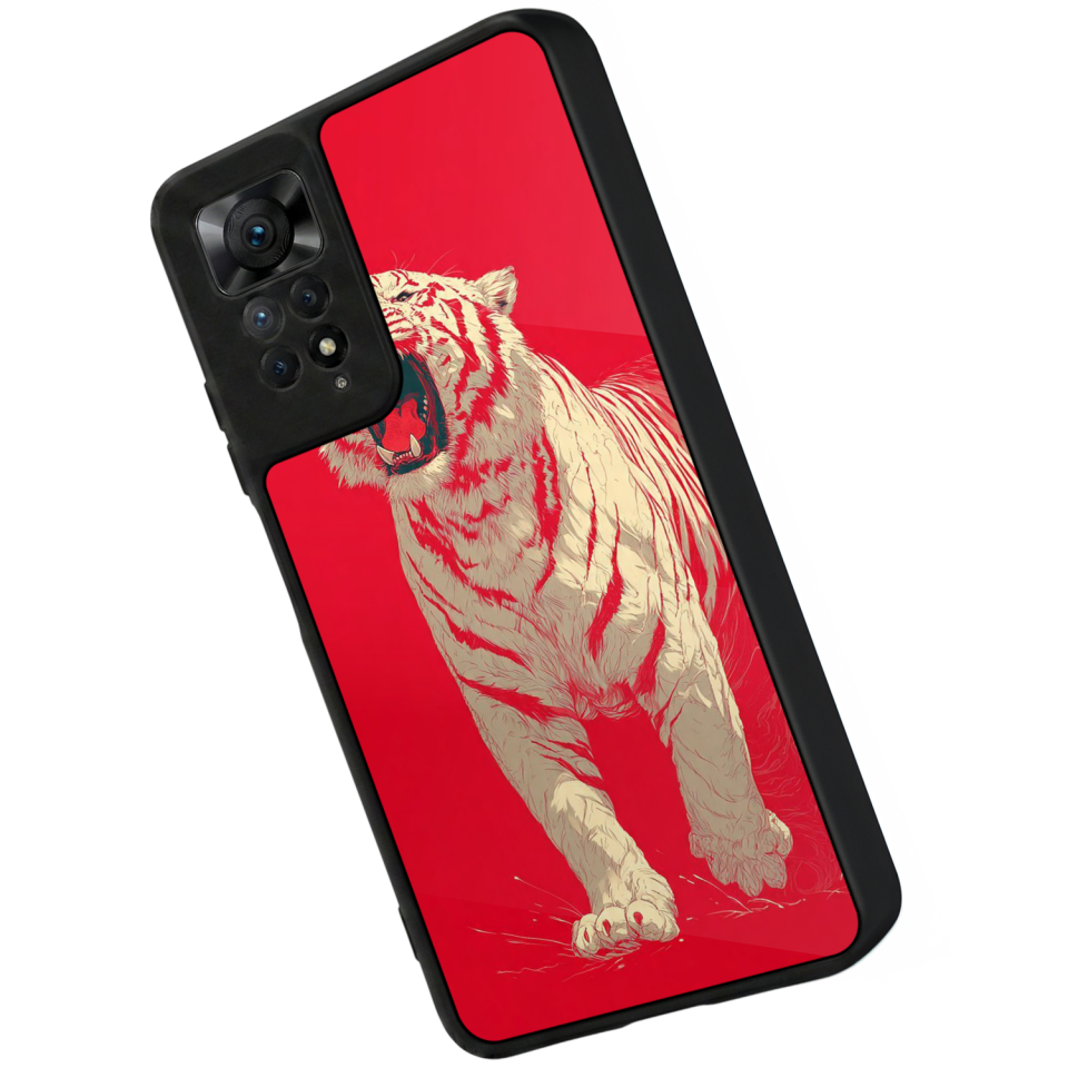 Xiaomi Redmi Note 11 Pro Uyumlu Yaldizli Cicek Tasarımlı Glossy Premium Kılıf