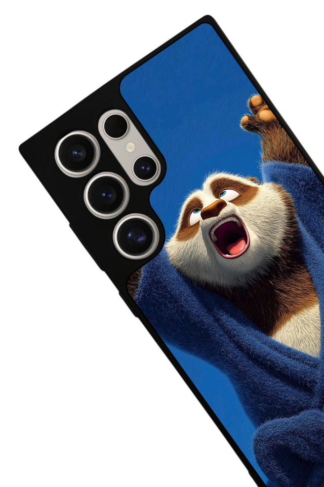 Samsung Galaxy S22 Ultra Uyumlu Kung Fu Panda Tasarımlı Glossy Premium Kılıf