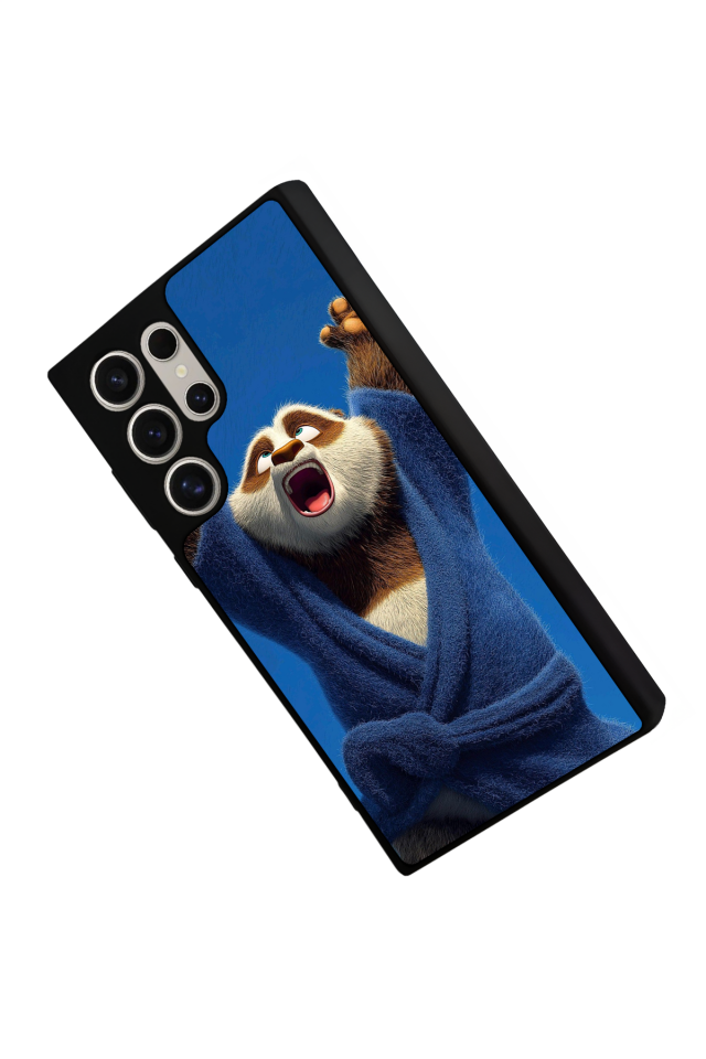 Samsung Galaxy S22 Ultra Uyumlu Kung Fu Panda Tasarımlı Glossy Premium Kılıf