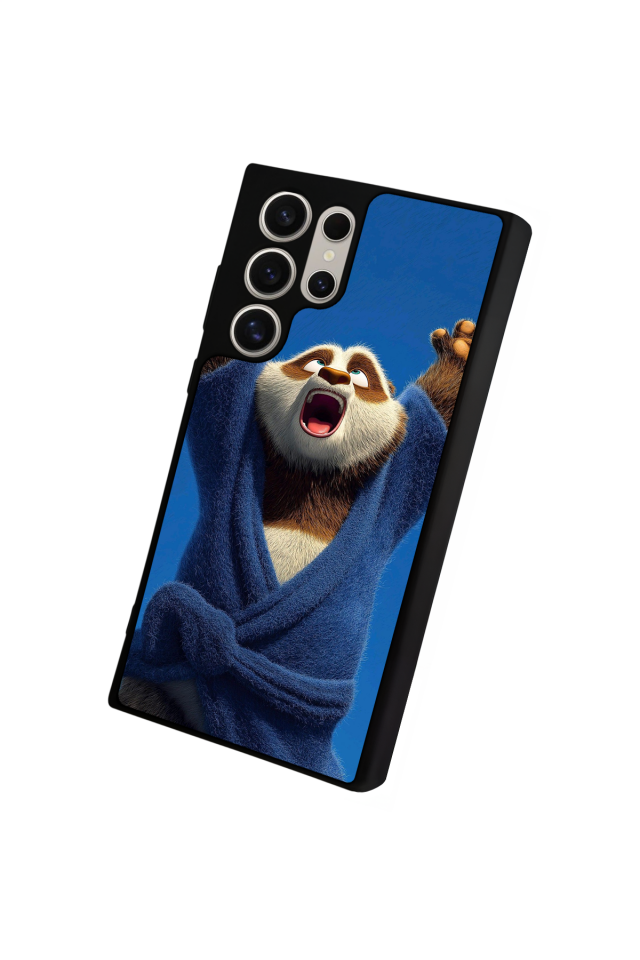 Samsung Galaxy S22 Ultra Uyumlu Kung Fu Panda Tasarımlı Glossy Premium Kılıf