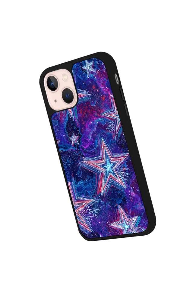 iPhone 14 Plus Uyumlu Retro Yildizlar Tasarımlı Glossy Premium Kılıf