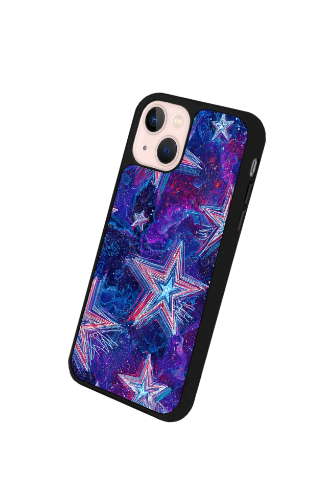 iPhone 14 Plus Uyumlu Retro Yildizlar Tasarımlı Glossy Premium Kılıf