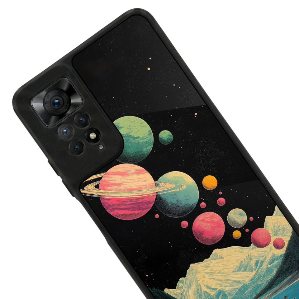 Xiaomi Redmi Note 12 Pro Uyumlu Uzay Tasarımlı Glossy Premium Kılıf