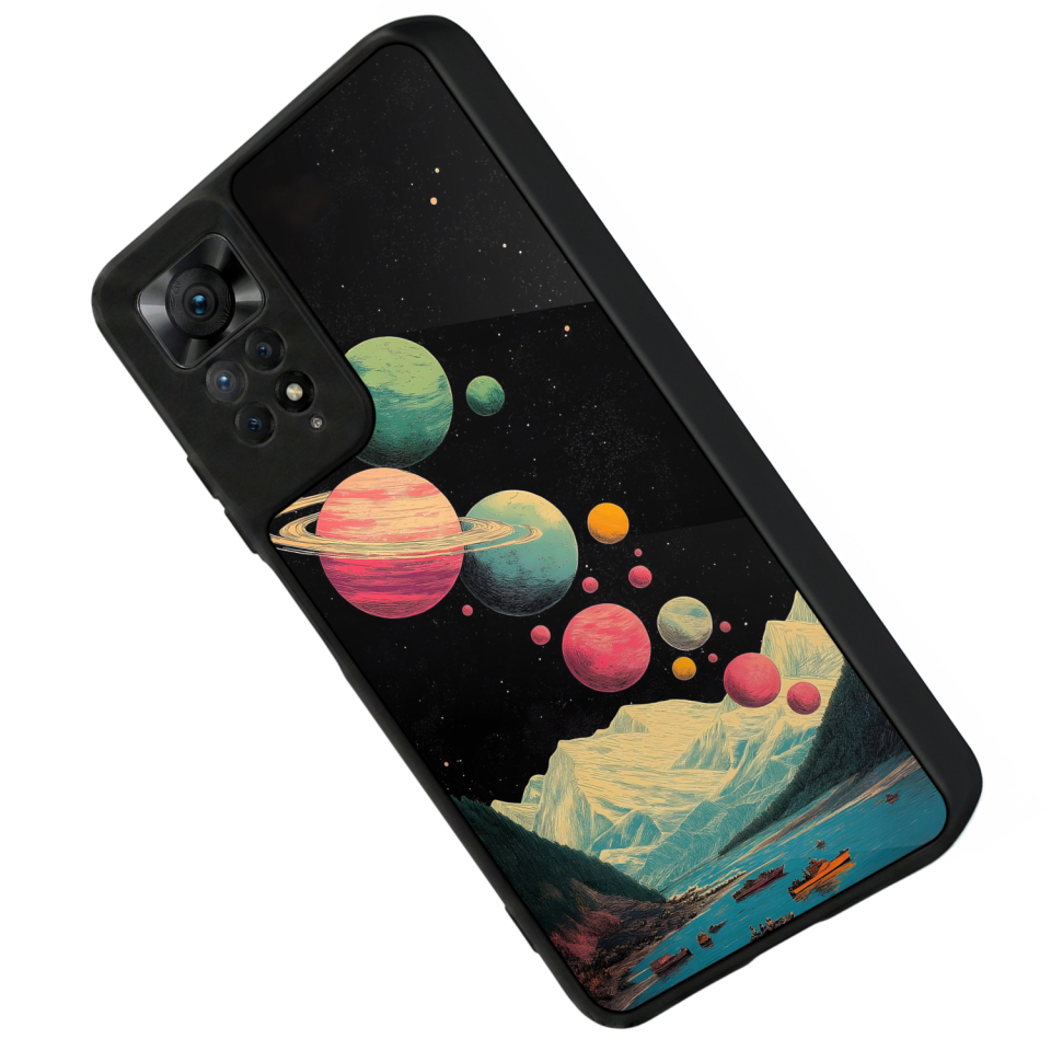 Xiaomi Redmi Note 12 Pro Uyumlu Uzay Tasarımlı Glossy Premium Kılıf