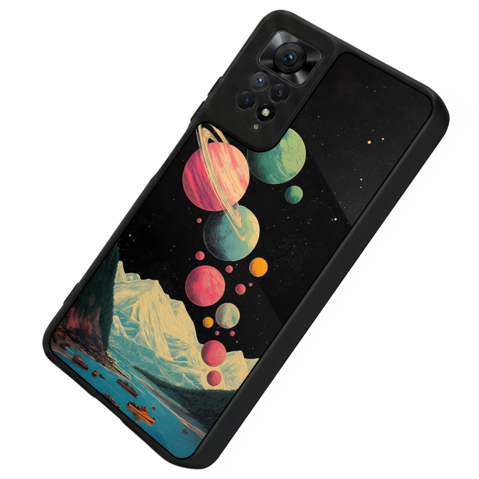 Xiaomi Redmi Note 12 Pro Uyumlu Uzay Tasarımlı Glossy Premium Kılıf