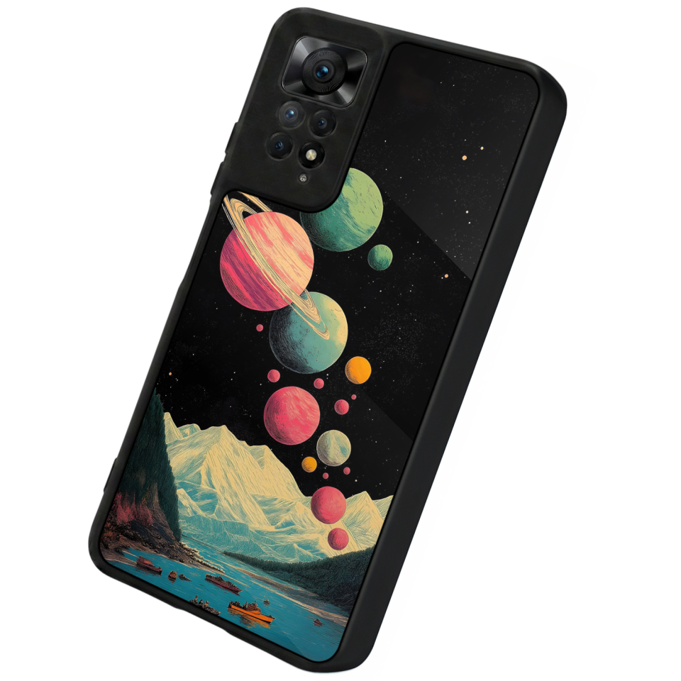 Xiaomi Redmi Note 12 Pro Uyumlu Uzay Tasarımlı Glossy Premium Kılıf