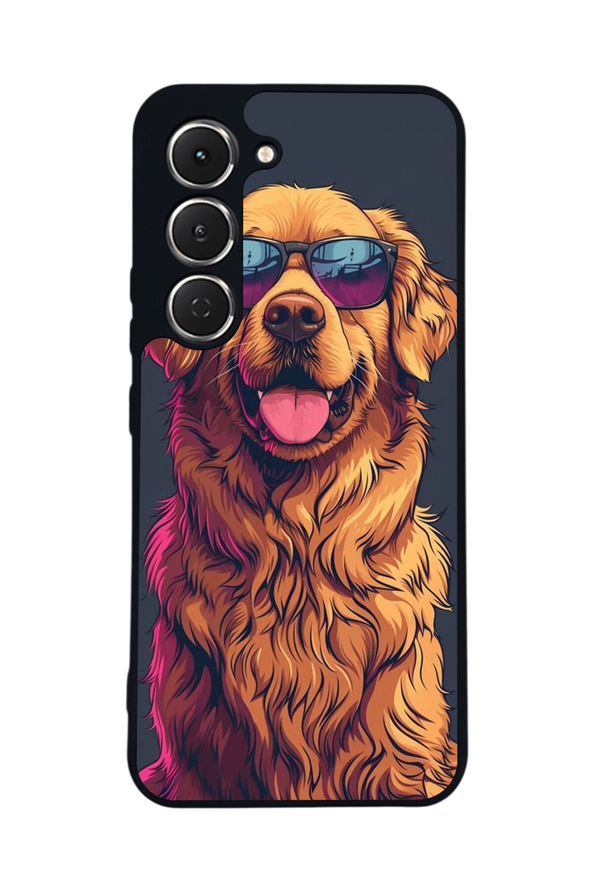 Tecno Spark 40 Pro Uyumlu Golden Kopek Tasarımlı Glossy Premium Kılıf