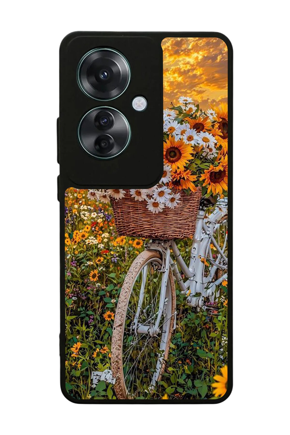 Oppo Reno 11F Uyumlu Cicek Tasarımlı Glossy Premium Kılıf