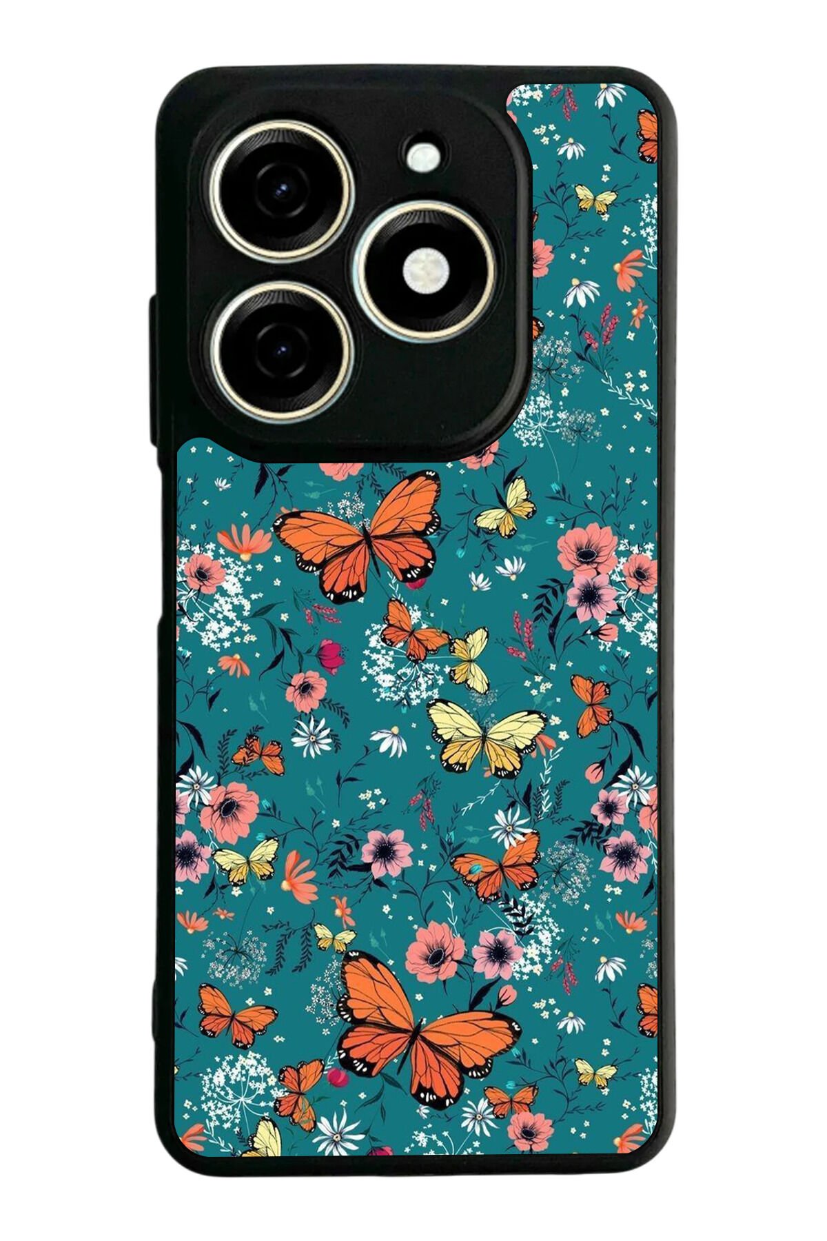 Infınıx Smart 8 Pro Uyumlu Kelebek Tasarımlı Glossy Premium Kılıf