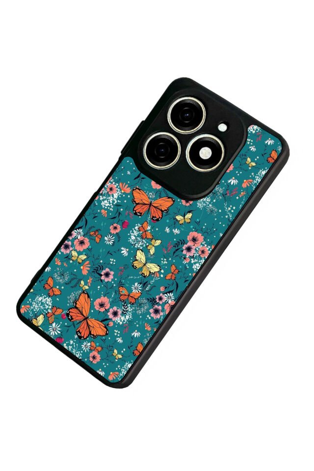 Infınıx Smart 8 Pro Uyumlu Kelebek Tasarımlı Glossy Premium Kılıf