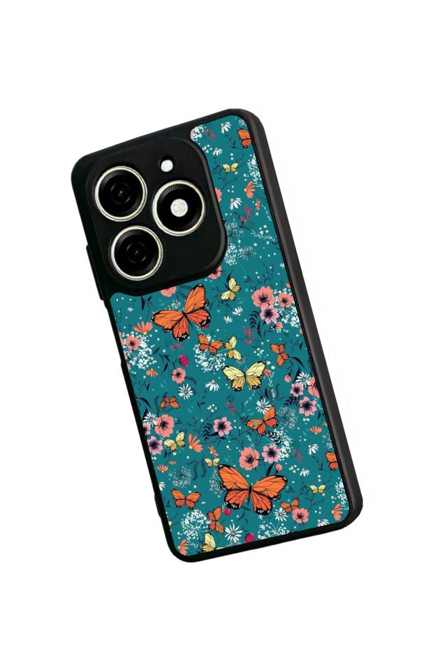 Infınıx Smart 8 Pro Uyumlu Kelebek Tasarımlı Glossy Premium Kılıf