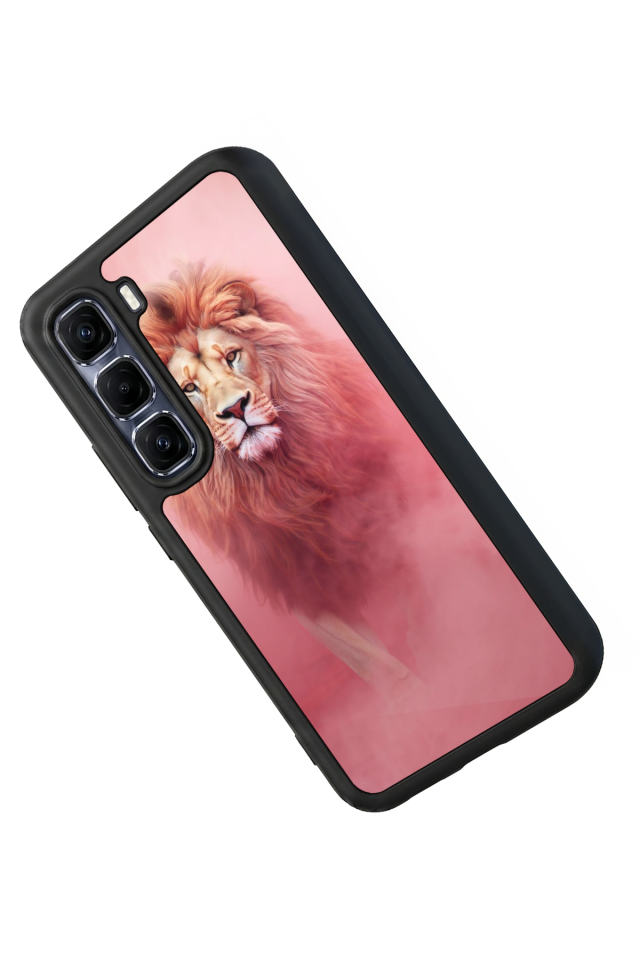 Infinix Hot 60 Pro Plus Uyumlu Aslan Tasarımlı Glossy Premium Kılıf
