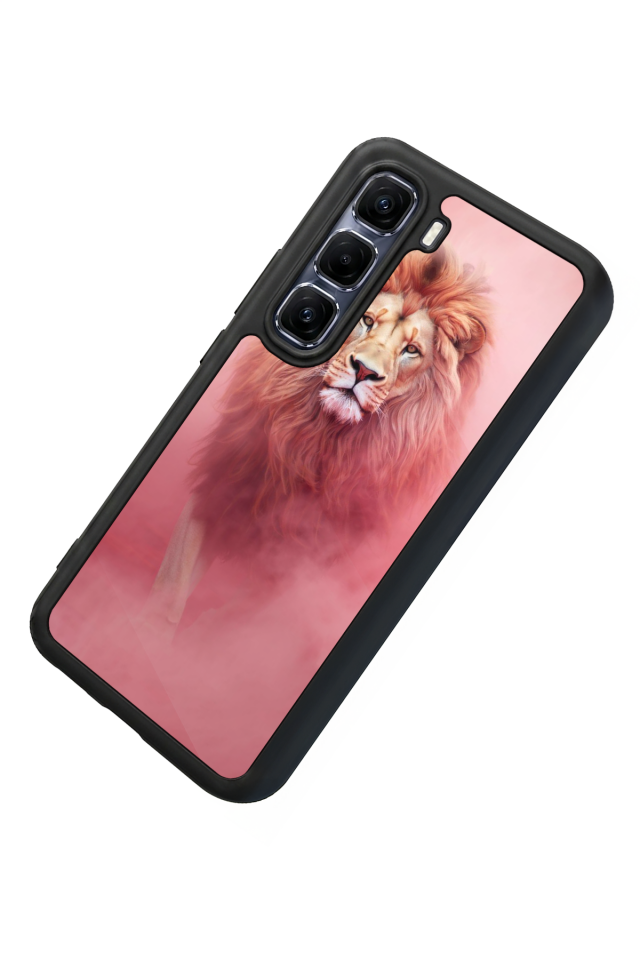 Infinix Hot 60 Pro Plus Uyumlu Aslan Tasarımlı Glossy Premium Kılıf