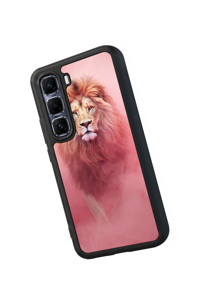 Infinix Hot 60 Pro Plus Uyumlu Aslan Tasarımlı Glossy Premium Kılıf
