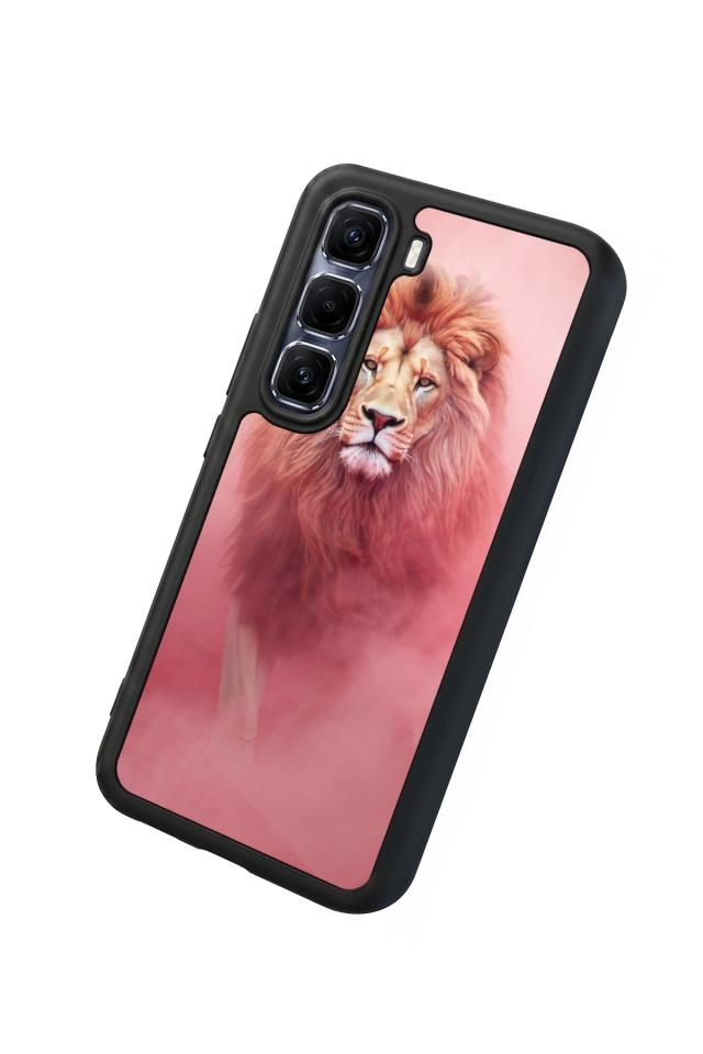 Infinix Hot 60 Pro Plus Uyumlu Aslan Tasarımlı Glossy Premium Kılıf