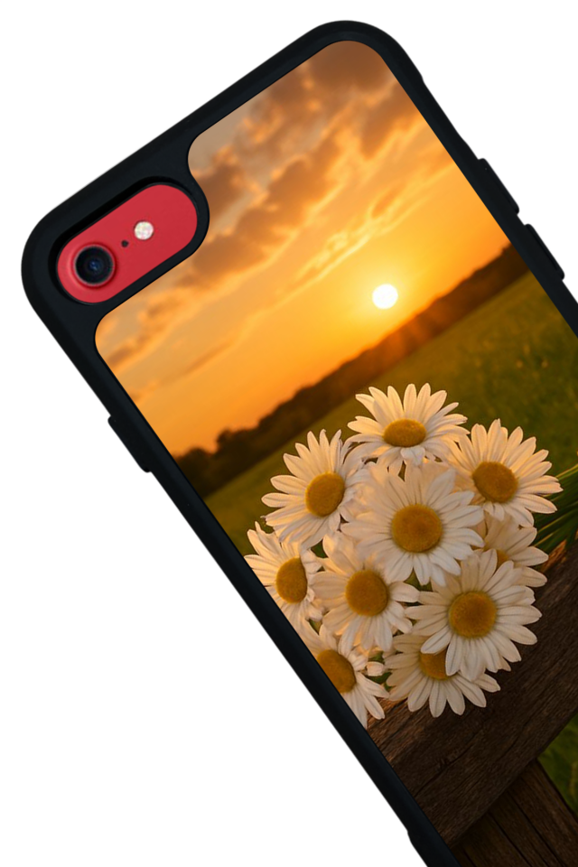 iPhone 8 Uyumlu Cicek Tasarımlı Glossy Premium Kılıf