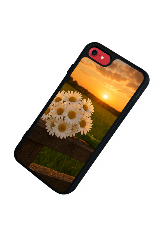 iPhone 8 Uyumlu Cicek Tasarımlı Glossy Premium Kılıf
