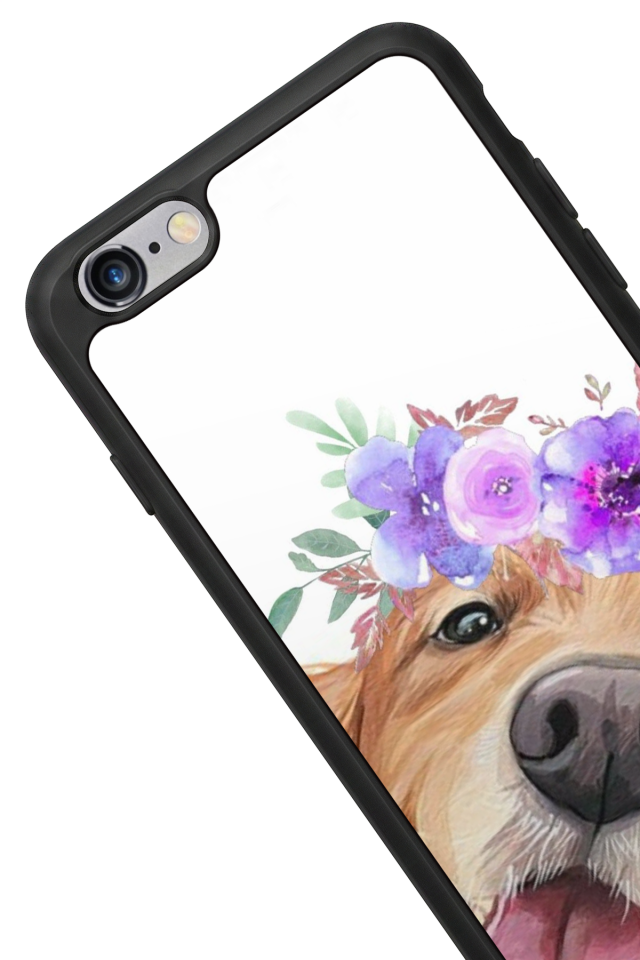 iPhone 6 Plus Uyumlu Golden Kopek Tasarımlı Glossy Premium Kılıf